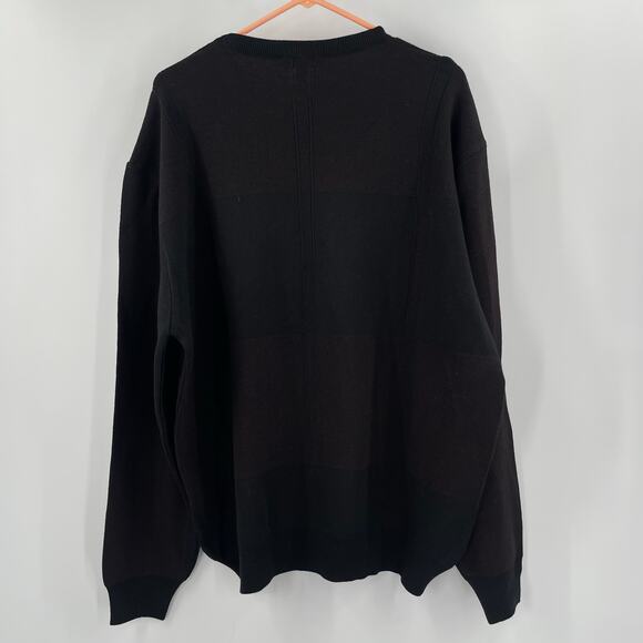 MARCELLO Sweater Extra Large NWT Extra Fine Merino Wool Blend Chocolate Black - Picture 2 of 8